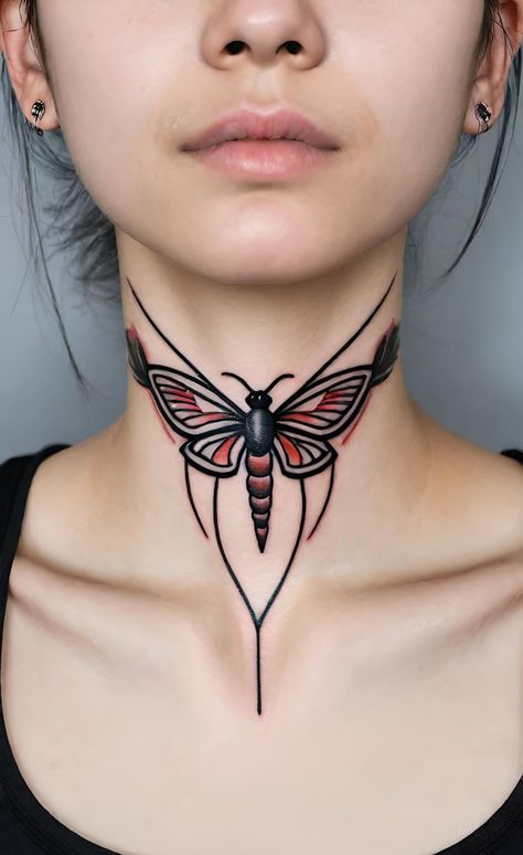 Trad Throat Tattoo, Female Throat Tattoo, Female Throat Tattoo Ideas, Throat Tattoo, Tattoos Ideas, Vibrant Art, Why People, Tattoo Artist, Girl Tattoos