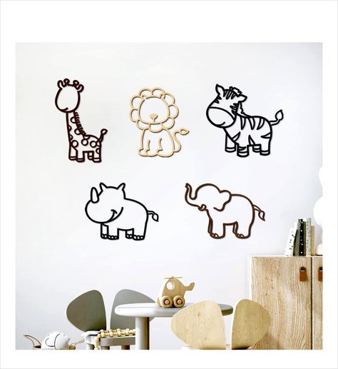 WOODLAND PLAYROOM Classroom Elephant Decorations Removable Wall Decals Nursery, Toddler Classroom Decorations, Woodland Playroom, Boho Safari Nursery, Woodland Baby Room, Playroom Toddler, Baby Room Decor Neutral, Room Decor Neutral, Safari Animal Wall Art