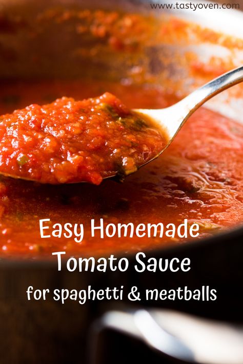 Crushed Tomato Sauce, Pasta Sauce From Crushed Tomatoes, Tomato Sauce With Canned Tomatoes, Traditional Italian Dinner, Easy Meatball Sauce, Kids Friendly Meals, Pasta Sauce Recipes Easy, Tomato Sauce For Meatballs, Beef Ideas