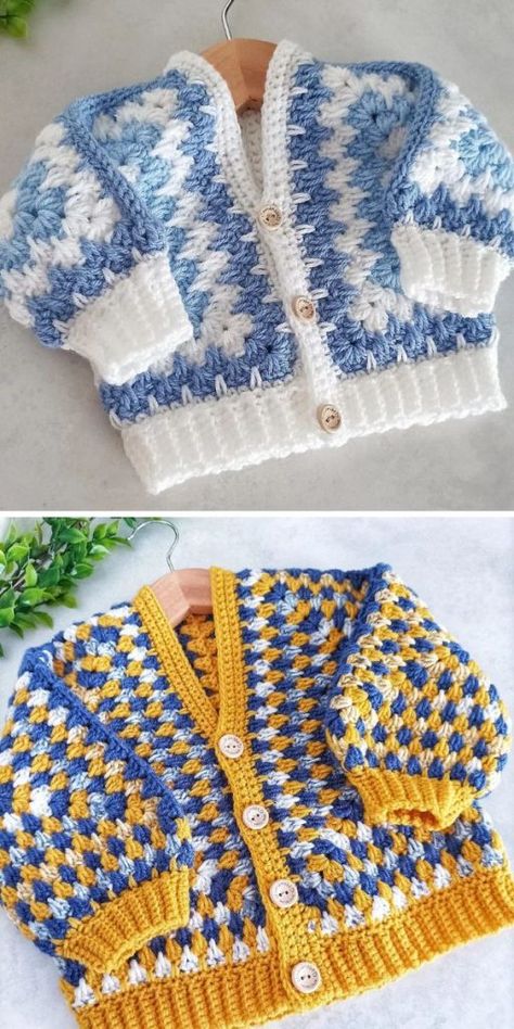 Baby Hexagon Cardigan, Crochet Baby Shrug, Crochet Baby Cardigan Free Pattern, Jaket Crochet, Baby Cardigan Pattern Crochet, Diy Crochet Sweater, Crochet Cardigan Tutorial, Baby Jackets Pattern, Diy Cardigan