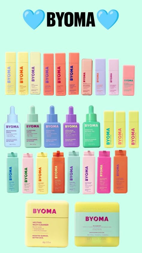 Byoma Skincare Aesthetic, Byoma Skincare, Profumo Victoria Secret, Retinol Oil, Preppy Makeup, Sephora Skin Care, Basic Skin Care Routine, Perfect Skin Care Routine, Pretty Skin Care