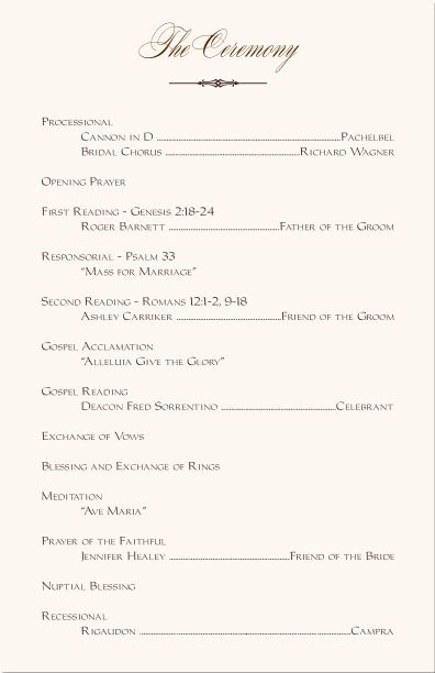 Christian Wedding Program, Creative Wedding Programs, Wedding Program Examples, Programs Wedding, Program Wedding, Gospel Reading, Opening Prayer, Wedding Ceremony Programs, Blogging Quotes