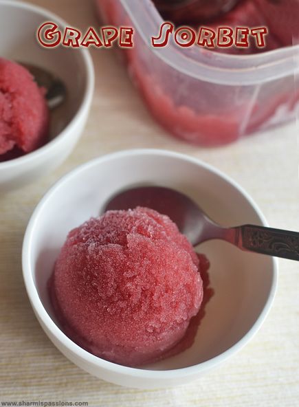 Grape Sorbet Recipe Grape Sorbet Recipe, Sorbet Recipes Easy, Easy Sorbet, Basic Cake Recipe, Grape Sorbet, Eggless Vanilla Sponge Cake, Korean Ice Cream, Cake Step By Step, Sorbet Recipe