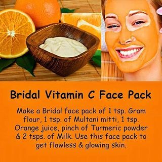 Vitamin C Face Mask, Face Skin Care Routine, Natural Skin Care Remedies, Natural Glowing Skin, Good Skin Tips, Skin Care Face Mask, Face Pack, Beauty Tips For Glowing Skin, Perfect Skin Care Routine