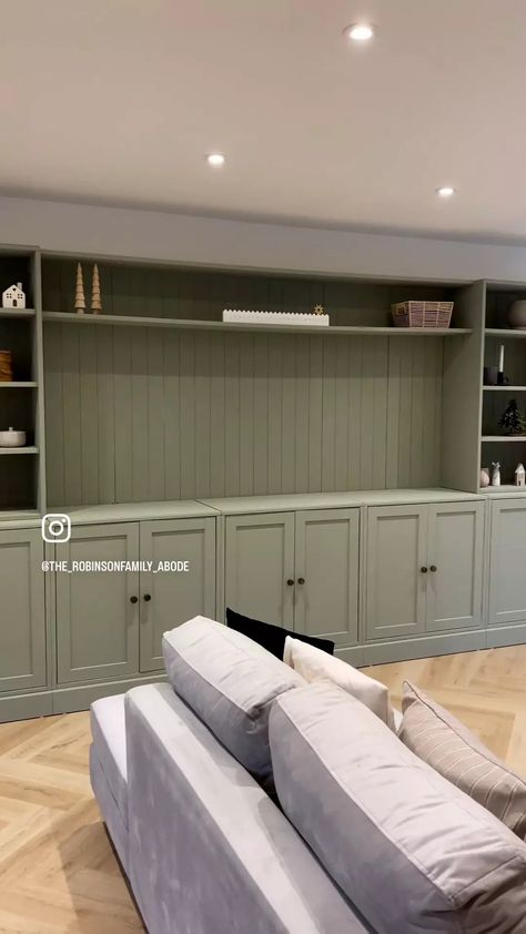 Tongue & Groove Wall Panels | Shiplap Panelling | Cut My Panelled Walls Cupboard, Lounge Room Styling, Tongue And Groove Panelling, Room Styling, Wall Panelling, Grey Panels, Media Wall, Tongue And Groove, Ship Lap Walls