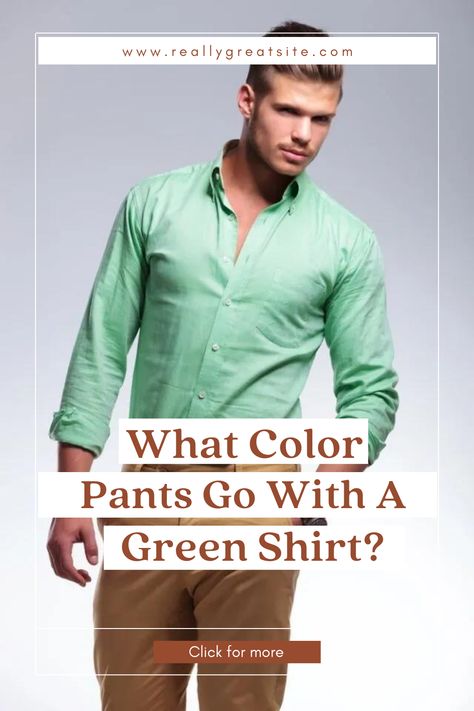 Get inspired by our guide on what color pants to wear with a green shirt! From classic denim to unexpected hues, we've got all the tips and outfit ideas you need to elevate your style game. Click through to read now! Image From Deposit Photos #Pants #GreenShirt #Outfits #style Mint Green And Brown Outfit, Mint Green Shirt Outfit Men, Light Green Shirt Outfit Men, Light Green Shirt Outfit, Green Polo Shirt Outfit Men, Green Shirt Outfit Ideas, Green Shirt Outfit Men, Black Pants Brown Shoes, Green Shirt Outfits