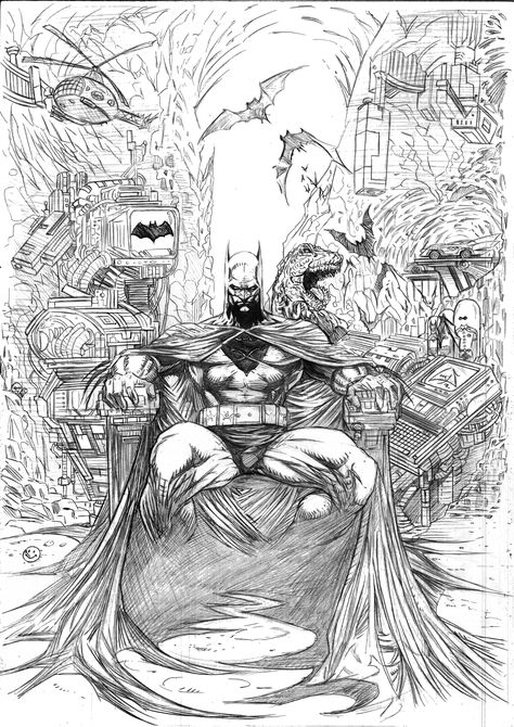 The Batman | Art based on the illustration studies of Marc Silvestri The Batman Art, Dc Pics, Marc Silvestri, David Finch, Batman Comic Art, Real Art, Batman Art, The Batman, Batman Comics