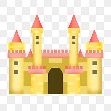 Yellow Castle, Building Png, Watercolor Castle, Architecture Watercolor, Castle Cartoon, Architecture Castle, Castle Clipart, Castle Vector, Cartoon Building