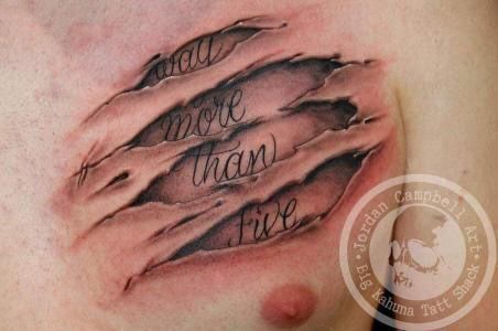 Ripped Flesh Tattoo, Red Scar Tattoo, Brick Tattoo For Men, Skin Rip Tattoo, Block Tattoo, Skin Tear Tattoo, Tattoo Scabbing, Scratch Tattoo, Ripped Skin Tattoo