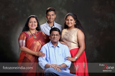 Family Portrait Photography | Family Portrait Studios Chennai Professional Family Photos In Studio, Family Photography Indian, Kerala Family Photos, Family Photo In Studio, Family Photo Indian, Family Portraits Indian, Family Poses Photography For 4, Indian Family Photoshoot, Family Portrait Poses For 4