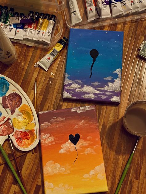 cute date night idea #painting #date #datenight #dateideas #aesthetic Ldr Painting Ideas, Acrylic Love Painting Ideas, Canvas Romantic Painting, Diy Painting Date Night, Canvas Painting Idea For Best Friend, Painting Date Ideas With Friends, Easy Date Night Painting Ideas, Painting Ideas On Canvas Date Night, Couple Painting Ideas To Do Together