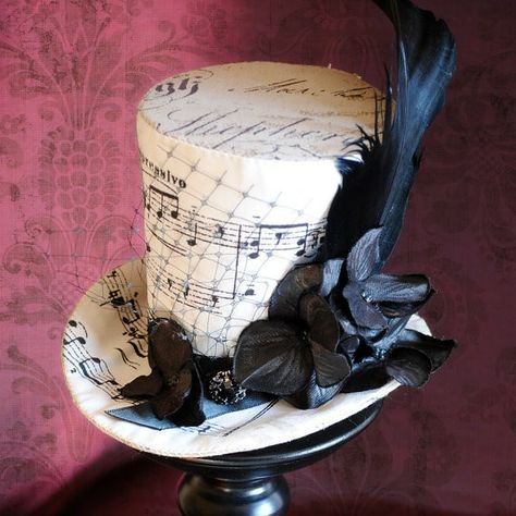 Mini Top Hats, Mad Hatter Top Hat, Steampunk Top, Steampunk Top Hat, Mad Hatter Hat, Steampunk Crafts, Mad Hatter Hats, Steampunk Hat, Crazy Hats