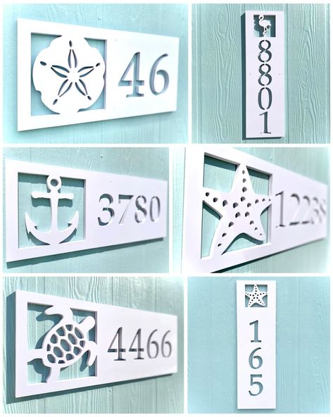 Beach house signs