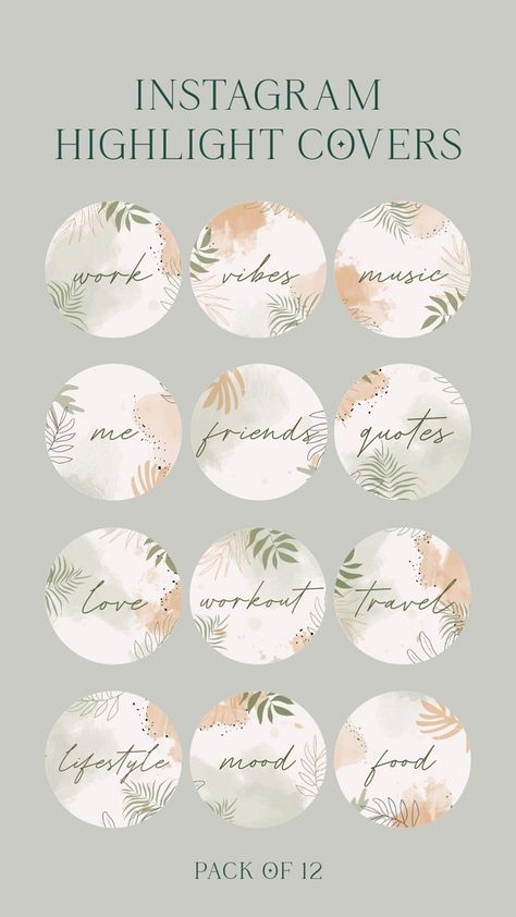 Botanical Instagram story highlight cover | Premium Editable Template - rawpixel Instagram Highlights Aesthetic, Highlight Design, Ig Icons Highlights Aesthetic, Boho Icons, Ig Icon, Me Highlight Cover Instagram Aesthetic, Story Highlight Cover, Zestaw Ikon, Vintage Paper Background