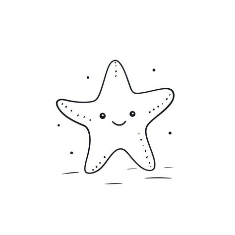 Star fish sketch doodle symbol. | premium image by rawpixel.com / Wee Star Fish Drawings, Fish Simple Drawing, Fish Doodle, Star Cartoon, Fish Sketch, Fish Symbol, Sea Illustration, Hand Lines, Mary Quant