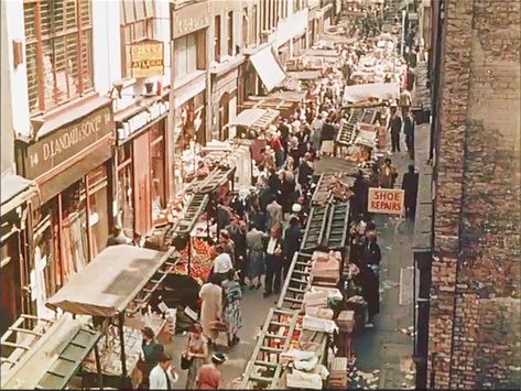 BFI on Twitter: "Gorgeous colour footage of Soho in 1956 #LondonHistoryDay #BritainOnFilm… " Oc Creation, Sustained Investigation, Berwick Street, Compton Street, Historical London, London Market, Oc Challenge, York Minster, Cosplay Inspiration