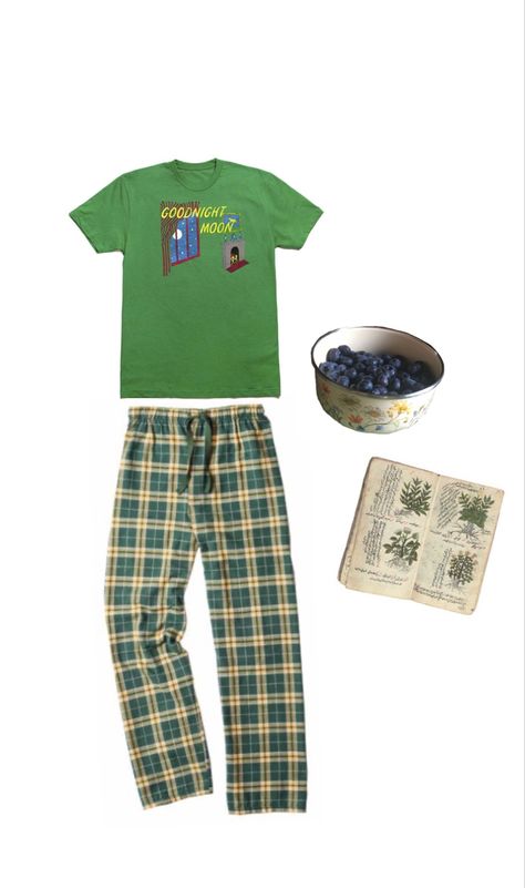 Green Pajama Pants Outfit, Grunge Pjs Aesthetic, Green Pjs Aesthetic, Pajama Layout, Green Pajamas Aesthetic, Pjs Pants Outfit, Aesthetic Pajamas Grunge, Pj Outfit Ideas, Grunge Pjs