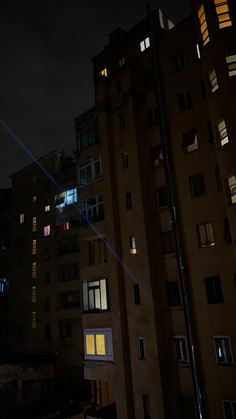 Aesthetic Buildings Night, Apartment Night View, Night Building Aesthetic, Outside Apartment, Apartment Outside, Buildings At Night, Building At Night, Siberian Forest, Small Apartment Building