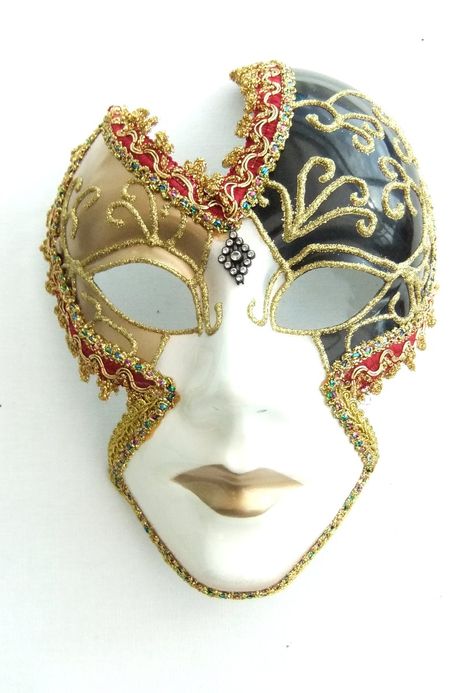 Full Face Mask Design, Masquerade Mask Full Face, Face Mask Design Art, Full Masks, Venetian Ball, Mask Reference, Mask Design Ideas, Ball Masks, Jester Mask