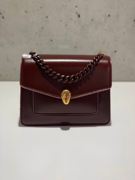 Bvlgari Bag, Bvlgari Handbags, Bag Closet, Envelope Handbag, Cute Luggage, Burgundy Bag, My Style Bags, Dream Bags, Shoe Bags