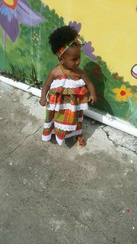 Antigua and Barbuda 🇦🇬 Jamaican Folklore, Caribbean Dress, Madras Dress, Haitian Culture, Caribbean Fashion, Mommy Daughter Outfits, Island Outfit, Caribbean Style, Caribbean Culture