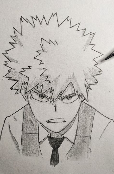 How to draw bakugo katsuki step by step easy for beginners - hero no academia My Hero Academia Easy Drawing, Bakugo Drawing Easy, Katsuki Drawing, Bakugo Drawing, My Hero Academy, Bakugo Katsuki, Boku No Hero, Awesome Anime, Anime Sketch