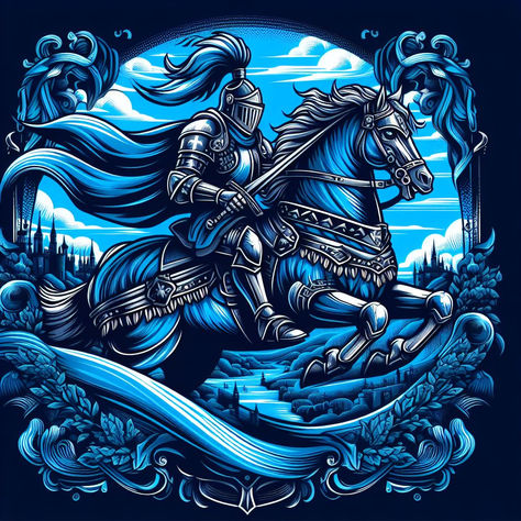 🐎 Discover the enchanting world of our Blue Knight on Horseback design! 🌟 Dive into a realm of whimsy and valor with this stunning artwork. Perfect for adding a touch of medieval charm to your space. 💙 #BlueKnight #HorseArt #MedievalDecor #KnightInShiningArmor #EquestrianDesign #HomeDecor #FantasyArt #WallArt #Chivalry #BraveAndBold 🎨 Blue Knight Art, Medieval Decor, Knight In Shining Armor, Knight Art, Flower Art Images, Medieval Fantasy, Horse Art, Flowers Photography, Equestrian