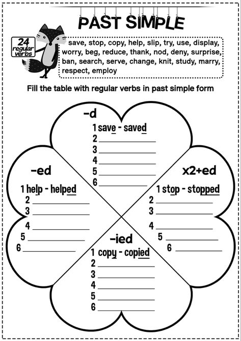 Ed Verbs Worksheet, Past Simple Verbs Worksheets, Regular Past Tense Worksheet, Simple Past Tense Activities, Past Simple Worksheets For Kids, Past Simple Regular Verbs Worksheets, Ed Worksheets, Past Worksheets, Simple Past Worksheet