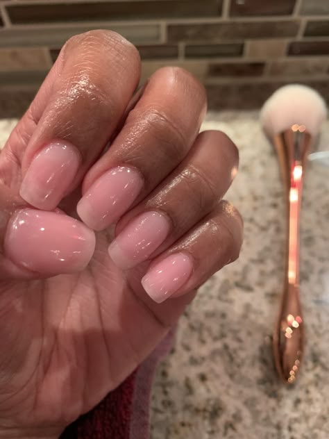 Pink Tint Nails, Soft Pink Manicure, Neutral Pink Gel Nails, Nude Pink Acrylic Nails, Natural Dip Powder Nails, Dark Skin Nails, Sheer Pink Nails, Color Powder Nails, Dark Pink Nails