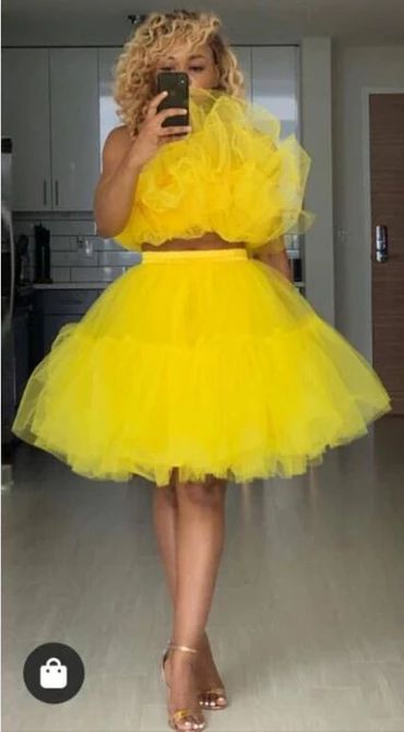 Yellow Tutu Dress, Yellow Tutu, Birthday Shoot Ideas, Tulle Skirts Outfit, Evening Formal Dresses, In Living Color, Tulle Dresses, Afrikaanse Mode, Dresses African