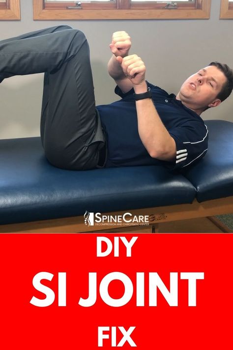 In this video, Dr. Rowe shows how to pop the SI Joint for INSTANT RELIEF. He goes over three DIY at home exercises that may help pop, crack, or reset the SI joint. Dr Rowe, Spine Care, Sciatica Exercises, Sciatica Pain Relief, Lower Back Pain Exercises, Joints Pain Relief, Back Pain Exercises, Feeling Better, Aerobic Exercise