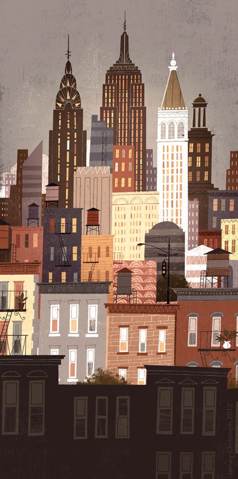 New York Skyline Illustration, Archeticture Aesthetic, Skyscraper Drawing, Nyc Skyline Art, Nyc Skyline, Alley Cat, Wallpaper Animes, City Illustration, Abstract Illustration