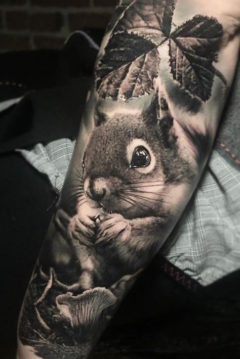 Natur Tattoo Arm, Wilderness Tattoo, Tatoo Dog, Scottish Animals, Squirrel Tattoo, Wildlife Tattoo, Tier Tattoo, Nature Tattoo Sleeve, Sunset Tattoos