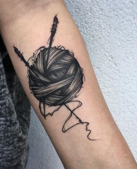 Knitting Tattoos Knitting Tattoo Ideas, Crochet Tattoos, Knitting Tattoos, Quilt Tattoo, Yarn Tattoo, Sewing Tattoos, Knitting Tattoo, Crochet Tattoo, Tattoo Zeichnungen