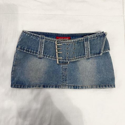 Japanese brand denim micro mini skirt. The OG 2000s... - Depop 2000s Denim Skirt, 2000s Mini Skirt, 2000s Denim, Skirt Aesthetic, Y2k Mini Skirt, Outfits 2000s, Fest Outfits, 2000s Outfits, Micro Mini Skirt