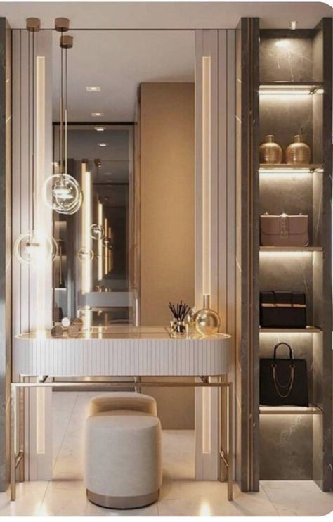 Dressing Table Ideas, Dressing Table Mirror Design, Dream Closet Design, Closet Design Layout, Bedroom Interior Design Luxury, Luxury Closets Design, Dressing Table Design, Bedroom Dressing Table, Closet Decor