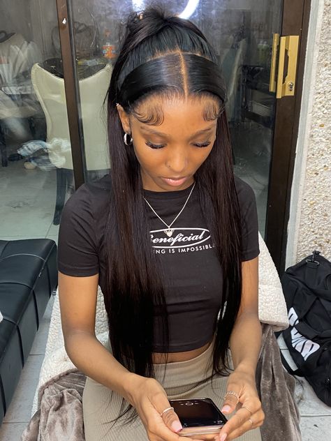 Middle Part Claw Clip Hairstyle, Claw Clip Hairstyles Weave, Claw Clip Wig Hairstyles, Half Up Half Down Claw Clip Quick Weave, Half Up Half Down Hair Middle Part, Middle Part Claw Clip, 3 Part Half Up Half Down, Half Up Half Down Hair Claw Clip, Middle Part Half Up Half Down