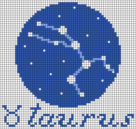 Alpha pattern #67279 | BraceletBook Space Crochet Pattern, Pixel Zodiac Signs, Zodiac Pixel Art, Zodiac Cross Stitch, Space Alpha Pattern, Cross Stitch Zodiac Pattern, Horoscope Cross Stitch, Astrology Cross Stitch Patterns, Zodiac Alpha Pattern