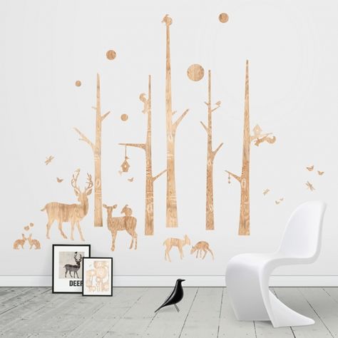 Harmony and Balance for Kids Rooms Headboard Wall Decal, Boys Wall Stickers, Unique Homewares, Woodland Wall, Kids Deco, Childrens Wall Stickers, Deer Wall, Woodland Friends, Removable Wall Stickers