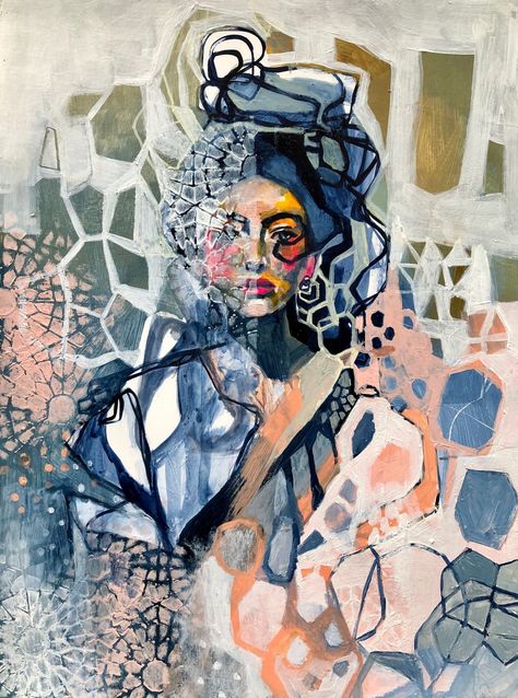 Abstract Portrait Painting, Abstract Art Painting Techniques, Fashion Design Ideas, Artistic Fashion, Abstract Portrait, Art Inspiration Painting, Current Mood, Painting Art Projects, Fashion Mistakes