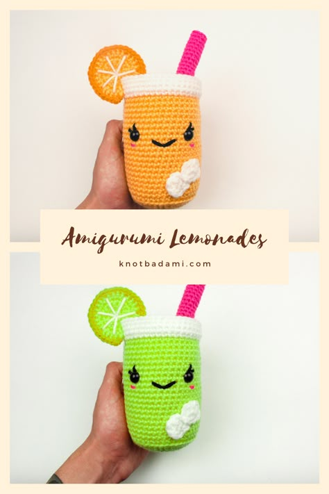 Free Food Amigurumi Patterns, Summer Amigurumi Free Pattern, Summer Crochet Amigurumi, Crochet Muffin Free Pattern, Summer Amigurumi, Crochet Popsicle Pattern Free, Crochet Poptart Free Pattern, Amigurumi Food Free Pattern, Crochet Lemonade