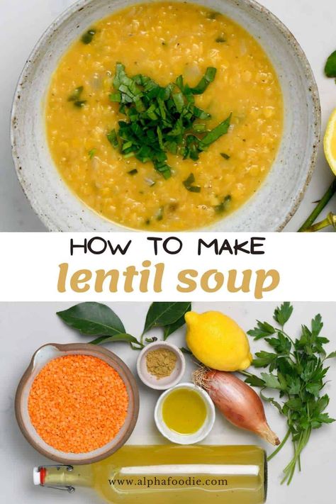 Middle Eastern Lentil Soup Recipe, Middle Eastern Vegan, Middle Eastern Lentil Soup, Vegetarian Vegetable Soup, Lebanese Lentil Soup, Lentil Recipes Healthy, Lentil Soup Recipe, Vegan Lentil Soup, Vegan Lentil