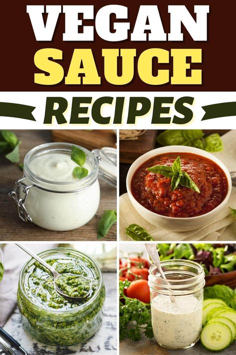 These vegan sauce recipes are so good, you won't believe they're not loaded with dairy. From creamy hollandaise to dreamy mac and cheese, they're on point. Vegan Carbonara Sauce, Vegan Bechamel Sauce, Easy Sauces, Vegan Carbonara, Plant Based Cooking, Vegan Sauce Recipes, Vegan Sauce, Miso Soup Recipe, Pasta With Alfredo Sauce