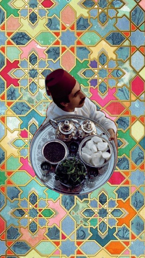 Moroccan Tea Aesthetic, Moroccan Graphic Design, Morocco Aesthetic Wallpaper, Tunisia Aesthetic, Moroccan Wallpaper, Morocco Art, Art Marocain, Morocco Aesthetic, Moroccan Aesthetic