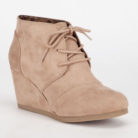 CITY CLASSIFIED Rex Womens Wedges 215213437 | Heels & Wedges Brown Wedge Boots, Black Wedge Booties, Lace Up Wedge Boots, Black Wedge Boots, Black Lace Up Boots, Lace Booties, Wedge Heel Boots, Vegan Boots, Faux Leather Boots