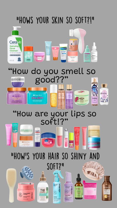 Items I use Makeup Routine Guide, Skincare Items, Diy Skin Care Routine, Sephora Skin Care, Night Skin Care Routine, Basic Skin Care Routine, Body Smells, Perfect Skin Care Routine, Healthy Skin Tips