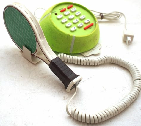 Vintage Novelty Tennis Ball Racket Telephone Retro Corded Landline ... Novelty Phones, Best Womens Perfume, Et Phone Home, Retro Phones, Tennis Decor, Telephone Retro, Old Phones, Antique Phone, Pick Up The Phone