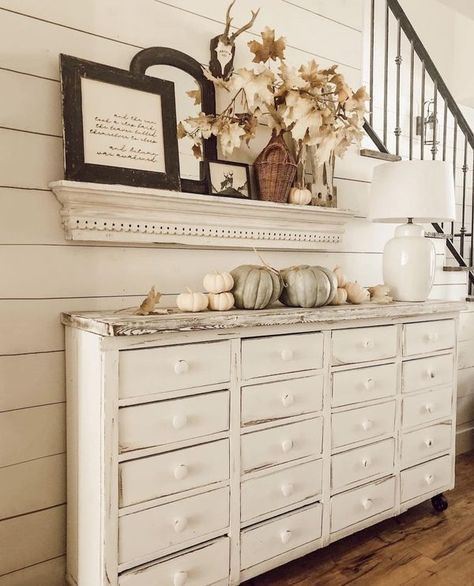 Furniture Cottagecore, Whitetail Farmhouse, Cottagecore Furniture, White China Cabinet, China Cabinet Painted, Painted China Cabinet, Entryway Dresser, White China Cabinets, Painted China Cabinets