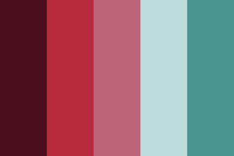 Teal Color Palette, Email Examples, Red Colour Palette, Raspberry Color, Red And Teal, Complimentary Colors, Teal Color, Kitchen Colors, Colour Schemes