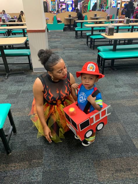 Fire Engine Costume, Dog Fire Truck Costume, Diy Firetruck Costume Cardboard Boxes, Fire Truck Costume Diy, Firetruck Costume, Firefighter Costume Kids, Unique Toddler Halloween Costumes, Halloween Costume Ideas 2023, 2022 Halloween Costumes